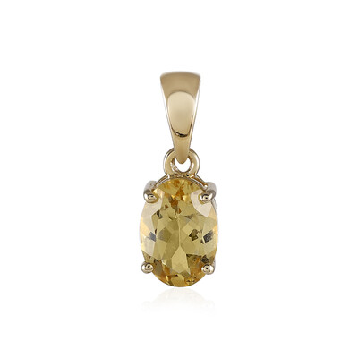 9K Golden Beryl Gold Pendant