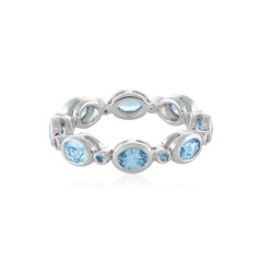 Swiss Blue Topaz Silver Ring