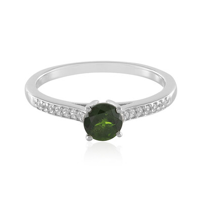 Russian Diopside Silver Ring