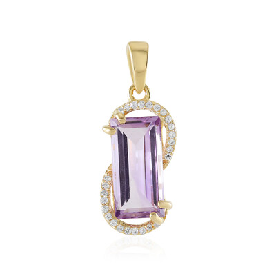 Rose de France Amethyst Silver Pendant