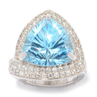 Sky Blue Topaz Silver Ring (Dallas Prince Designs)