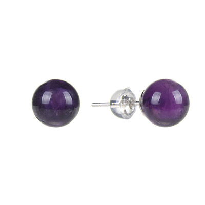 Amethyst Silver Earrings