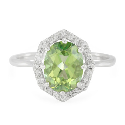 Kiwi Topaz Silver Ring