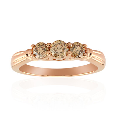 9K VS1 Argyle Rose De France Diamond Gold Ring (Annette)