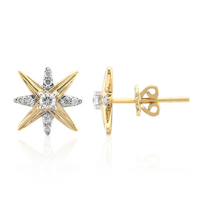 14K IF (D) Diamond Gold Earrings (Annette)