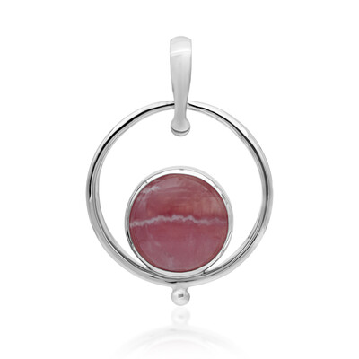 Rhodochrosite Silver Pendant