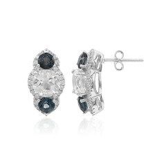 White Topaz Silver Earrings