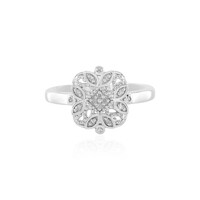 I2 (J) Diamond Silver Ring