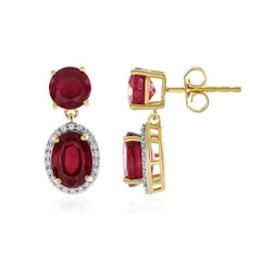 Madagascar Ruby Silver Earrings