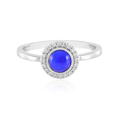 Blue Ethiopian Opal Silver Ring