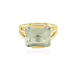 Green Amethyst Silver Ring