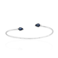 10K Ceylon Blue Sapphire Gold Bangle