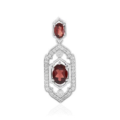 Mozambique Garnet Silver Pendant