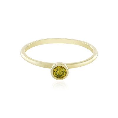 9K I2 Yellow Diamond Gold Ring