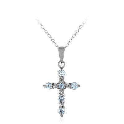 Sky Blue Topaz Silver Necklace