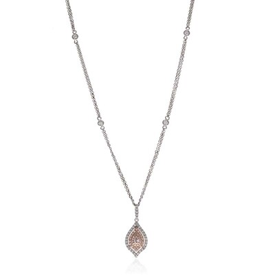 14K I1 Pink Diamond Gold Necklace (CIRARI)