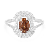 Cinnamon Zircon Silver Ring