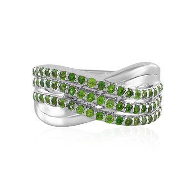 Russian Diopside Silver Ring