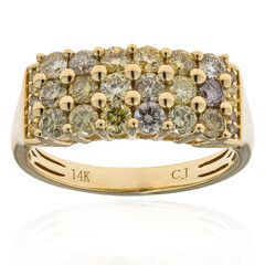 14K SI2 Fancy Diamond Gold Ring (CIRARI)