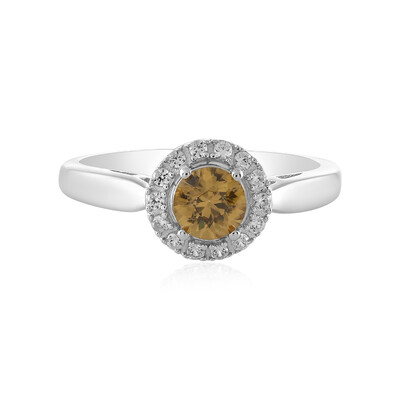 Yellow Zircon Silver Ring