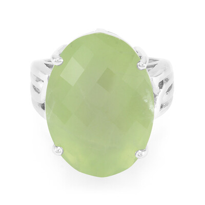 Prehnite Silver Ring