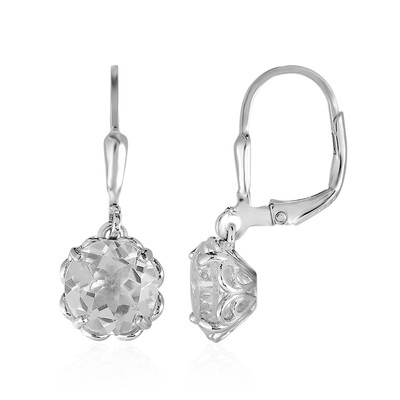 White Topaz Silver Earrings