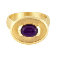 Purple Chalcedony Silver Ring