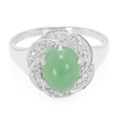 Green Aventurine Silver Ring