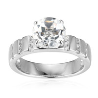 White Topaz Silver Ring