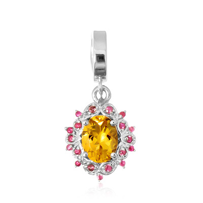 Yellow Beryl Silver Pendant