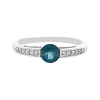 Belgian Teal Fluorite Silver Ring