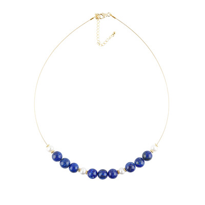 Lapis Lazuli Stainless Steel Necklace