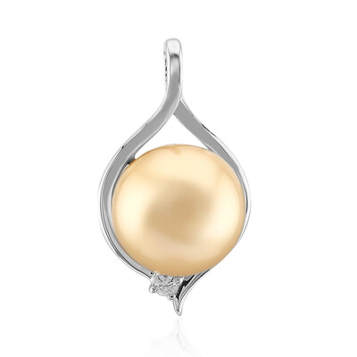 Kabira Golden South Sea Pearl Silver Pendant (TPC)