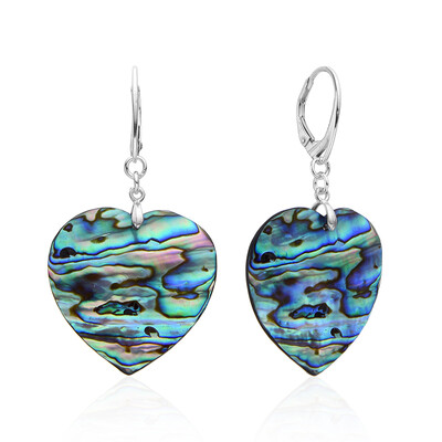 Abalone Shell Silver Earrings