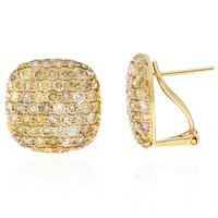 14K SI2 Fancy Diamond Gold Earrings (CIRARI)