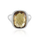 Champagne Quartz Silver Ring