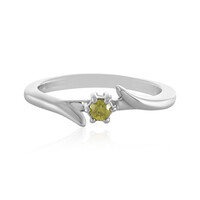 I3 Yellow Diamond Silver Ring