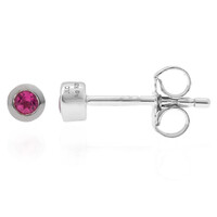 Rubellite Silver Earrings