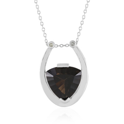 Smoky Quartz Silver Necklace