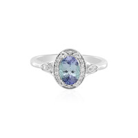 Unheated Tanzanite Silver Ring