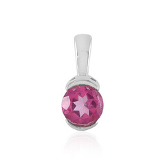 Pink Topaz Silver Pendant