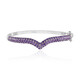 Zambian Amethyst Silver Bangle