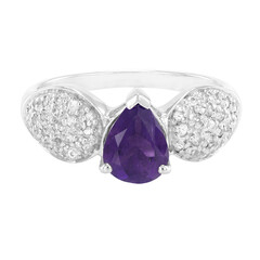 Zambian Amethyst Silver Ring