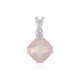 Rose Quartz Silver Pendant