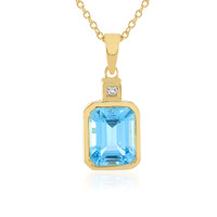 Swiss Blue Topaz Silver Necklace