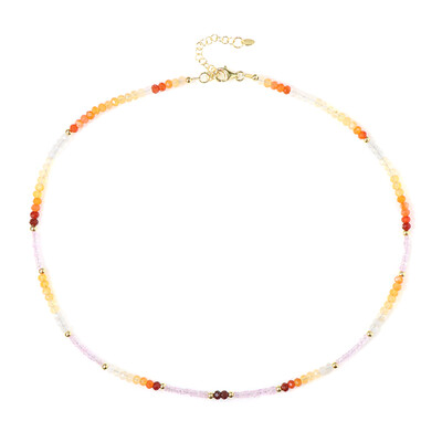 Mexican Fire Opal Silver Necklace