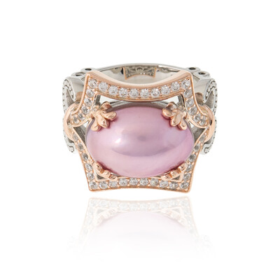 Mabe Pearl Silver Ring (Dallas Prince Designs)