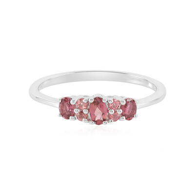 Brazilian Pink Tourmaline Silver Ring