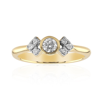 14K IF (D) Diamond Gold Ring (Annette)