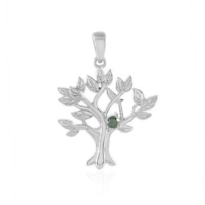 I3 Green Diamond Silver Pendant